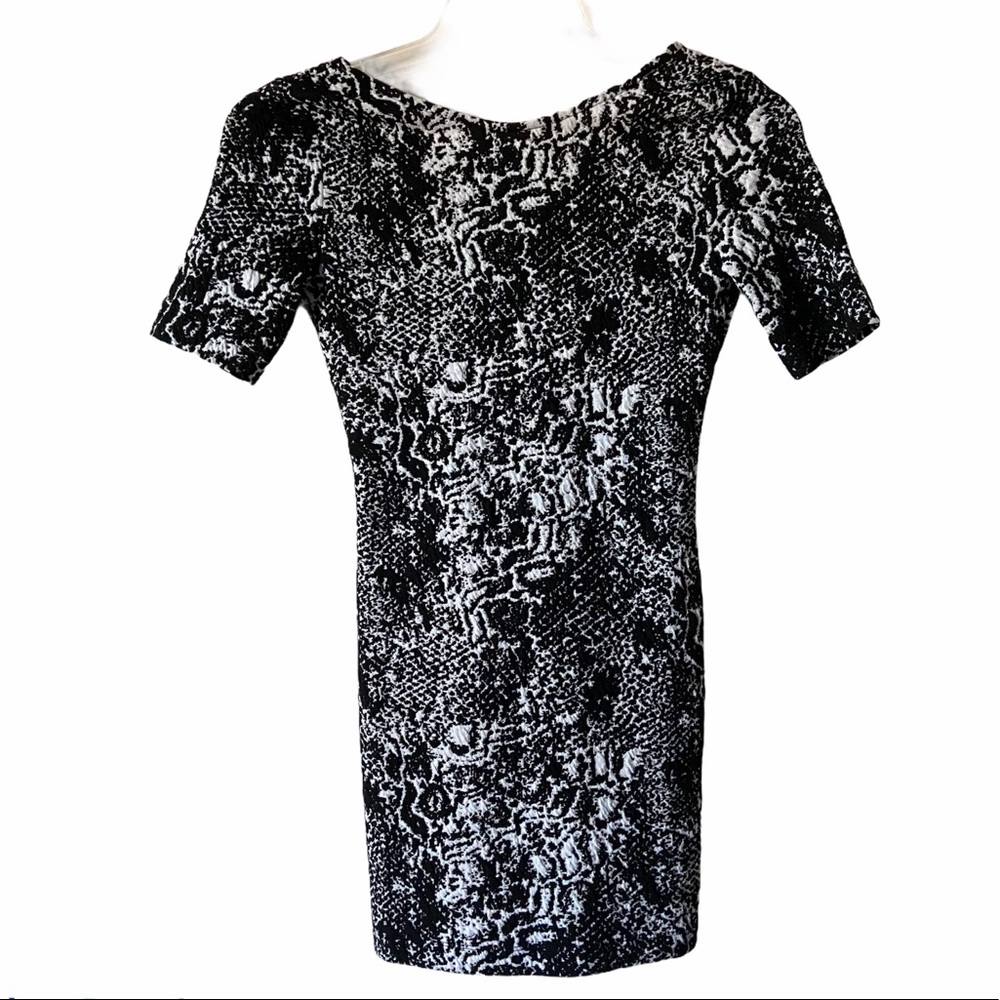 H&M Black White Low Back Dress 6